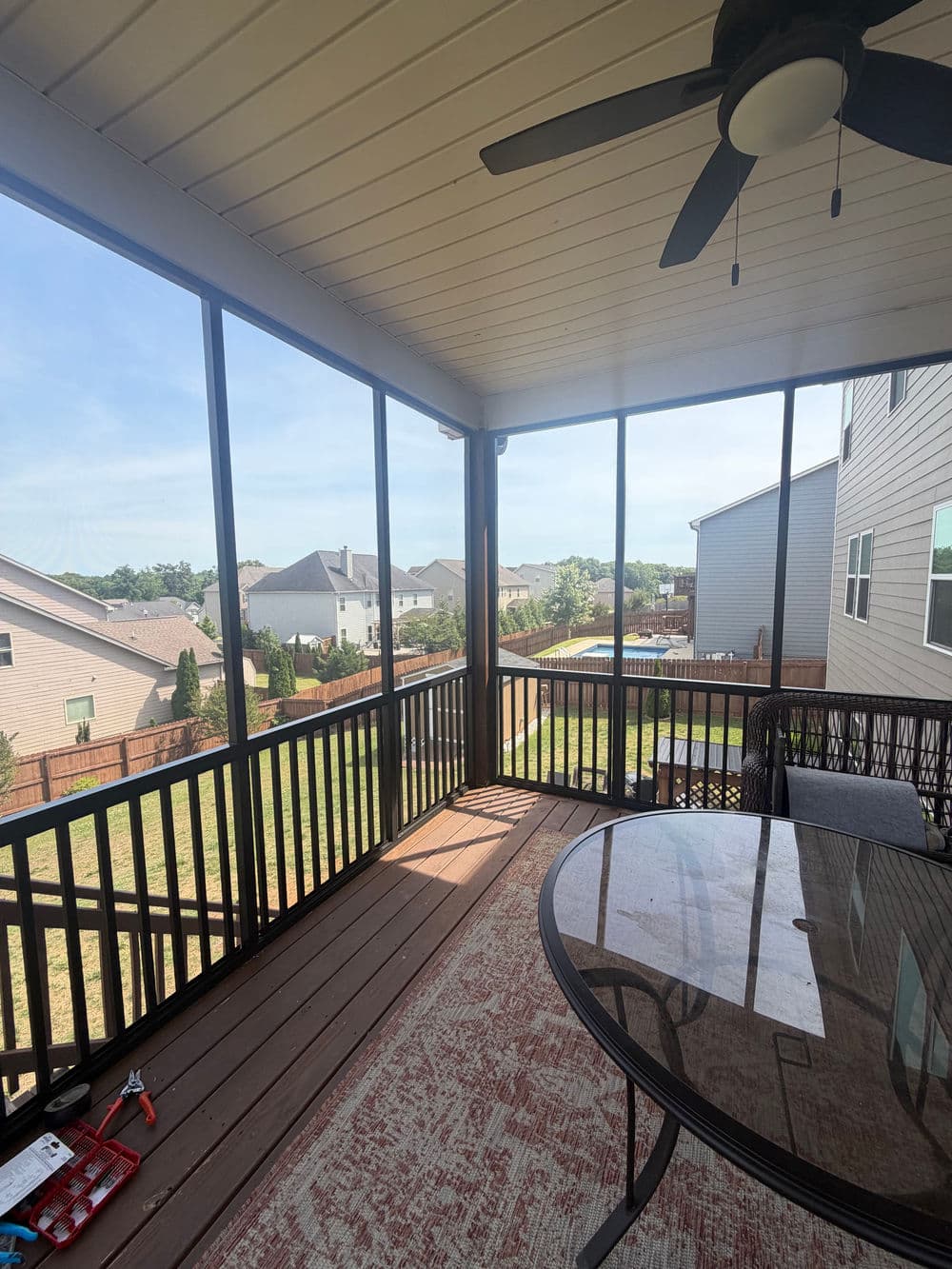 Gallery photos for Open Deck Gets a Full Screened-In Aluminum Porch Upgrade: Image #2