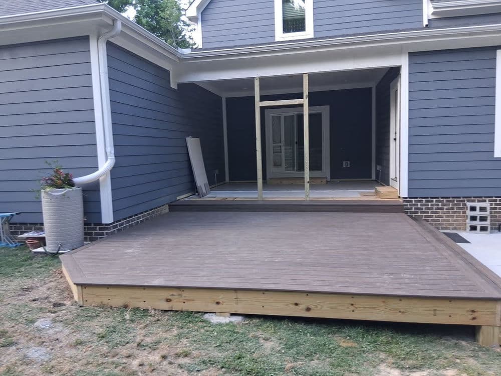 16x16 Trex Deck Build With Concrete Patio in Simpsonville image