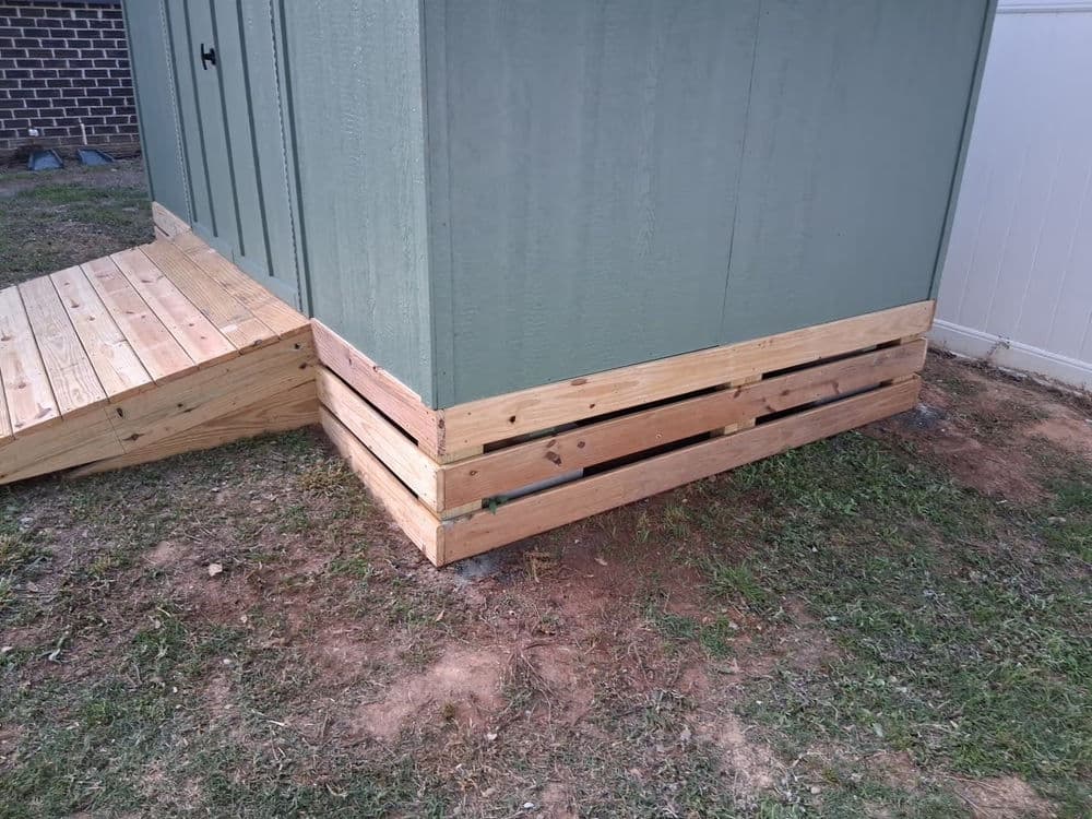 Gallery photos for 16x16 Trex Deck Build With Concrete Patio in Simpsonville: Image #1