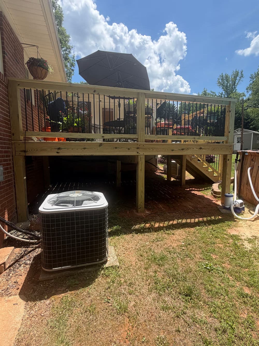 Project 16x16 Custom Wood Deck Build in Greenville SC image
