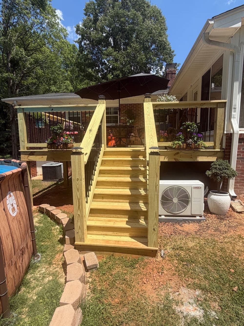 Gallery photos for 16x16 Custom Wood Deck Build in Greenville SC: Image #5