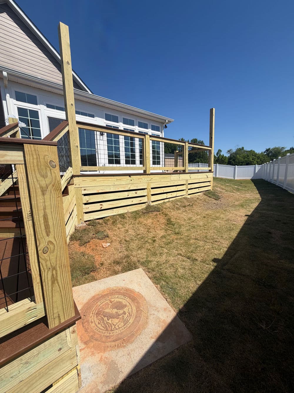 Gallery photos for Multi-Level Deck Build Turns Steep Easley SC Backyard Into Two Hangout Zones: Image #4