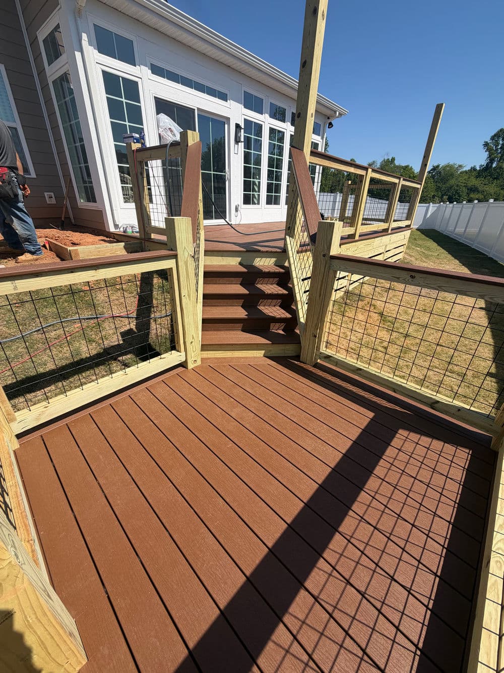 Gallery photos for Multi-Level Deck Build Turns Steep Easley SC Backyard Into Two Hangout Zones: Image #7