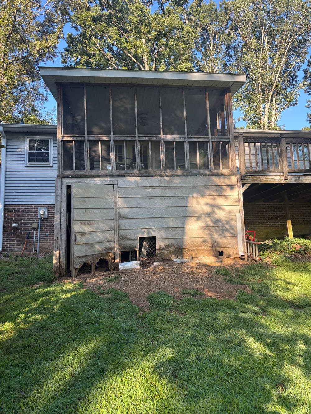 Deck and Porch Rebuild with Trex Enhance in Fountain Inn